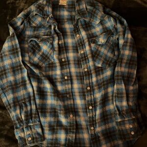 Levi's Blue Plaid Flannel Shirt